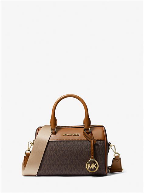 michael kors jet set crossgrain leather tote|Michael Kors jet set duffle.